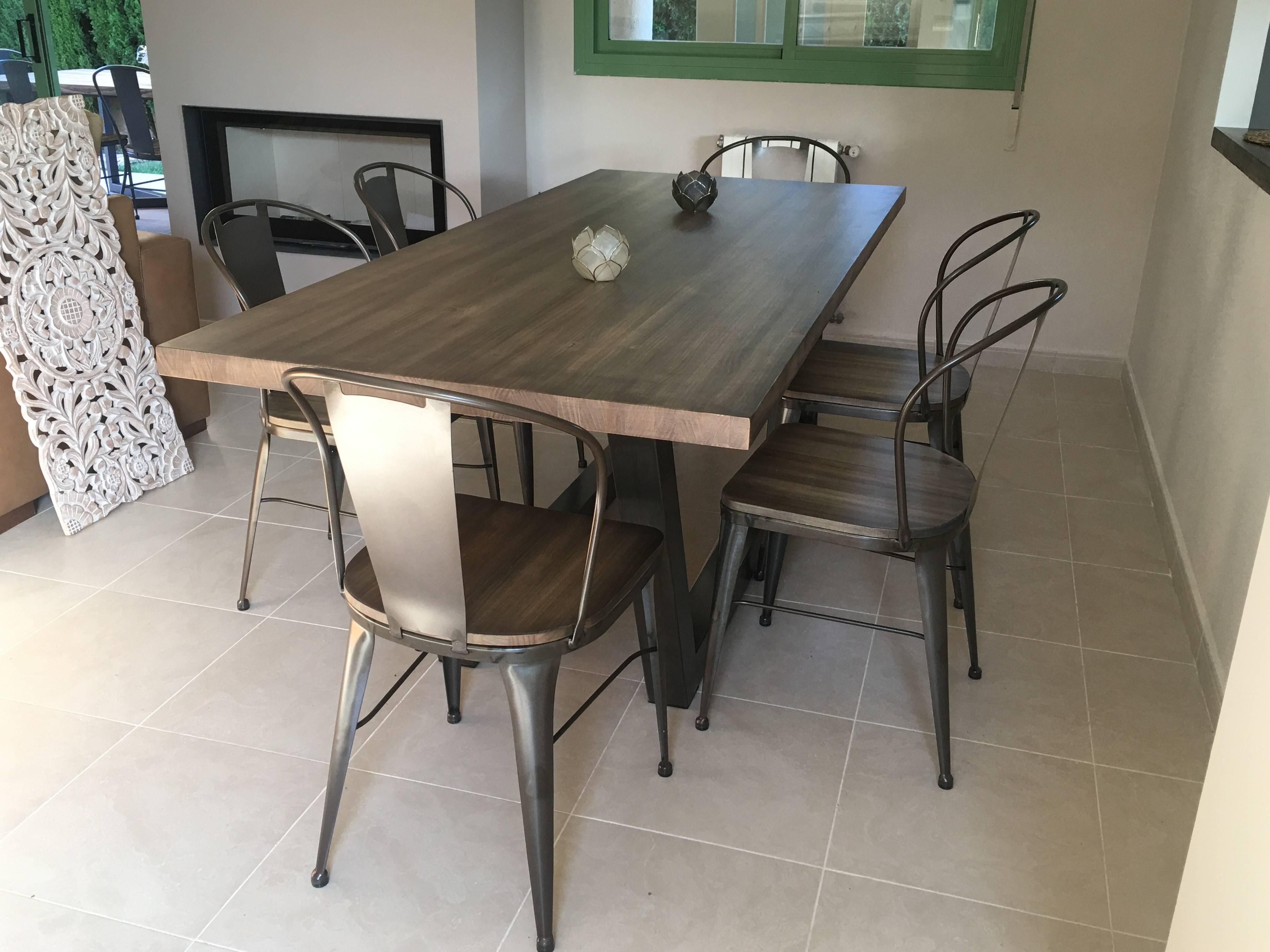 table à manger de patio ou de cuisine en fer forgé du 21e siècle:: pour l'intérieur et l'extérieur en vente 2