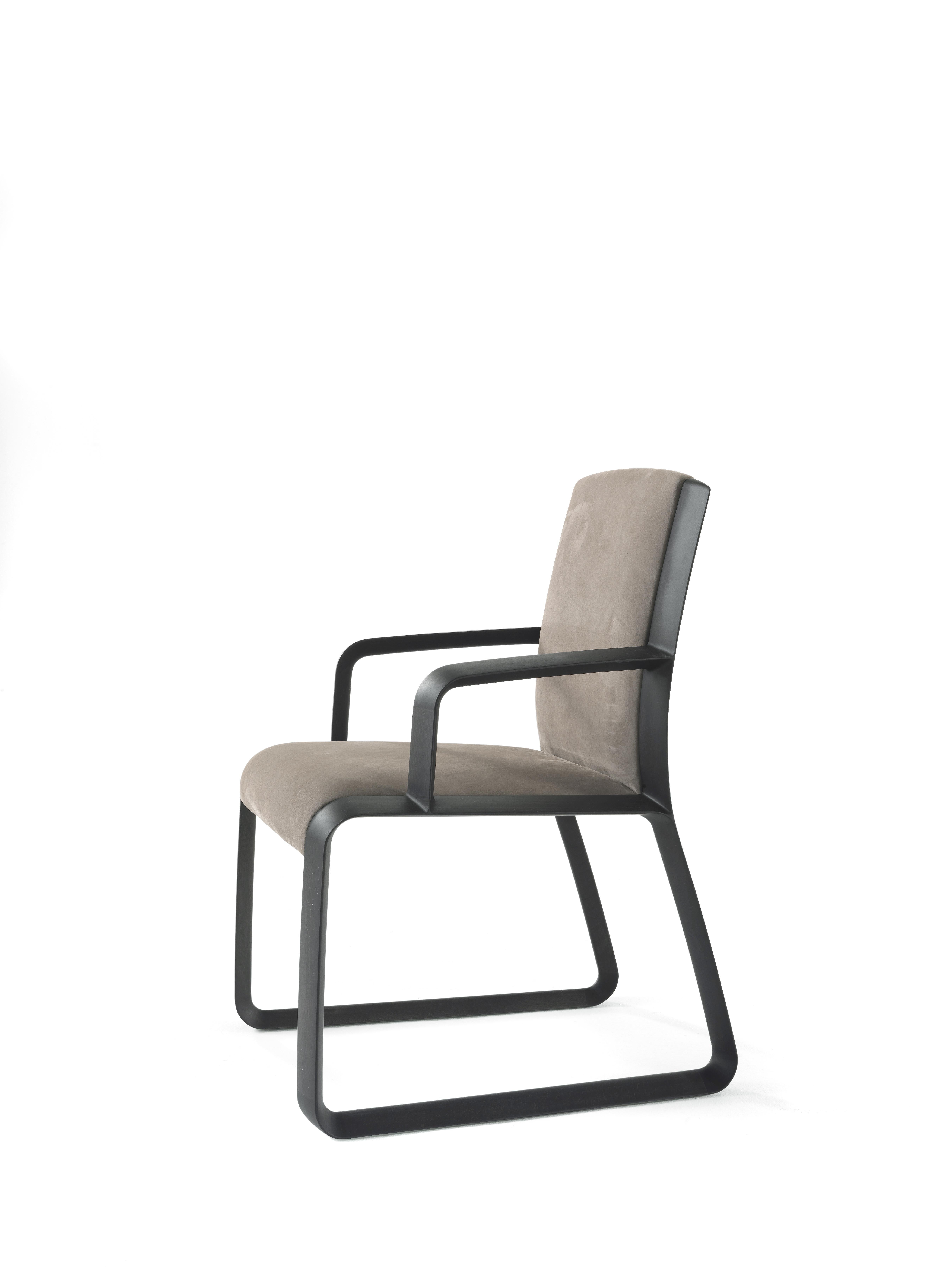 Modern 21st Century Wynwood Chair with Armrests in Leather by Gianfranco Ferré Home For Sale