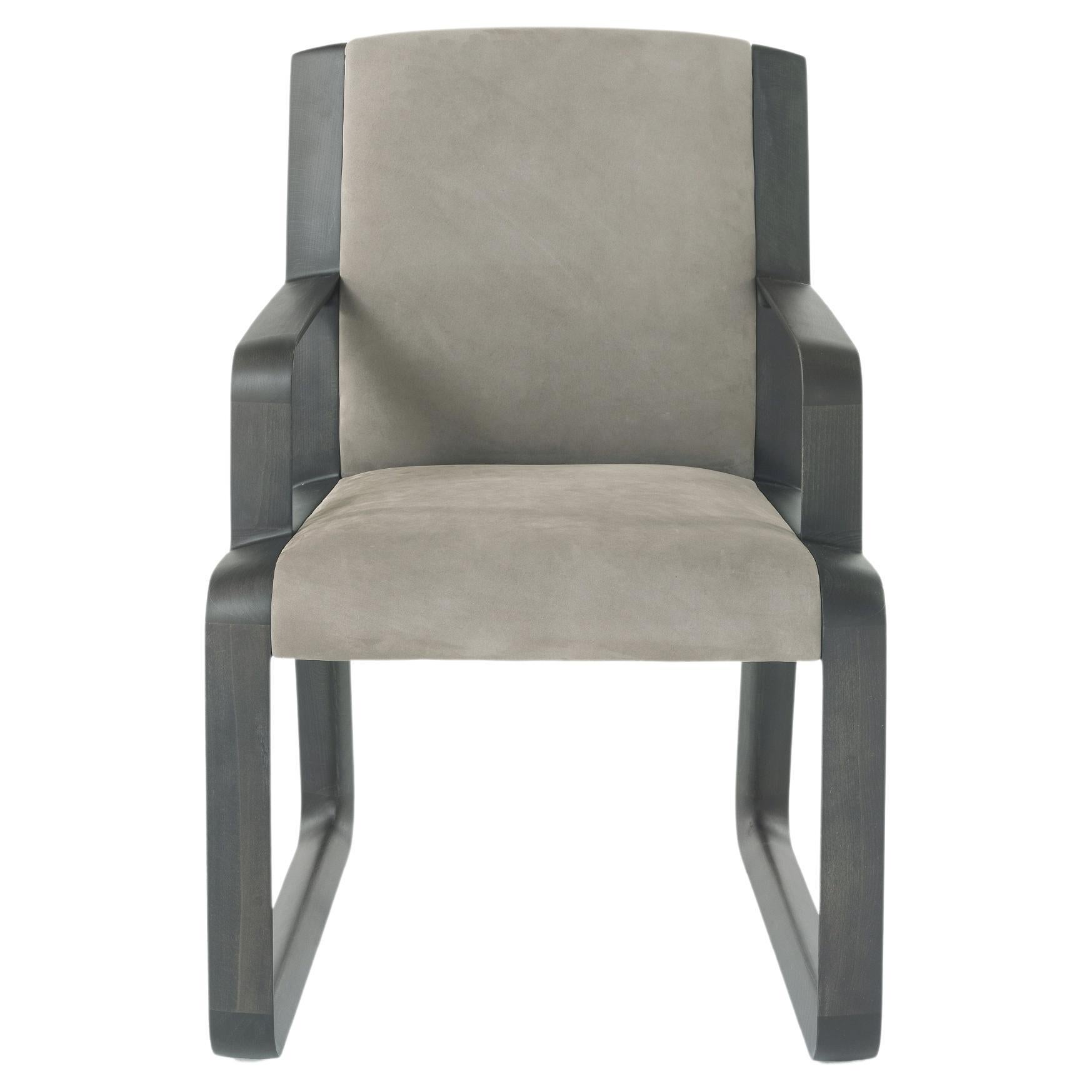 21st Century Wynwood Chair with Armrests in Leather by Gianfranco Ferré Home For Sale