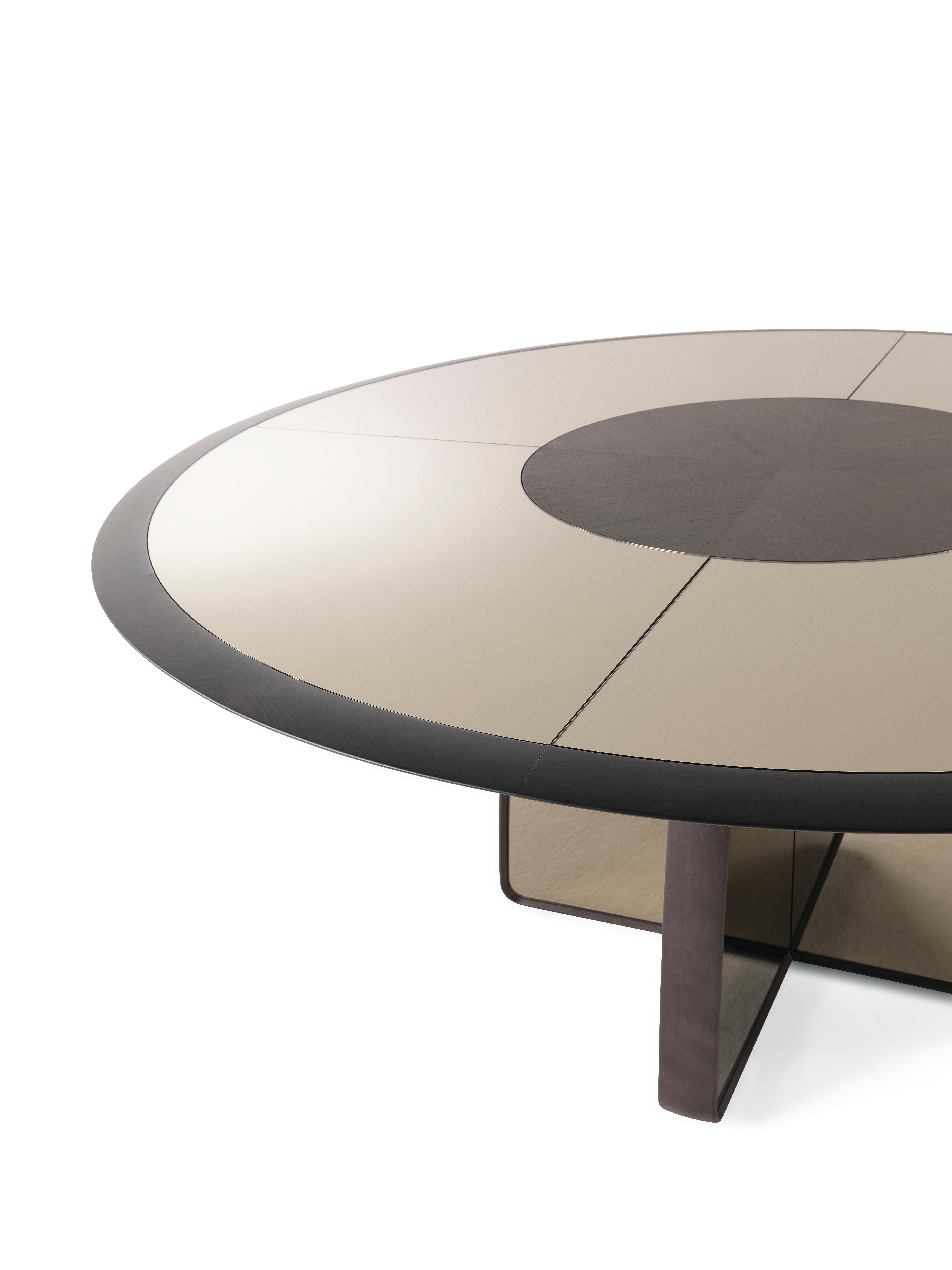Runder Tisch Wynwood 21st Century mit bronziertem Spiegel von Gianfranco Ferré Home (Moderne) im Angebot
