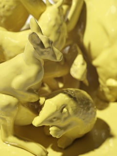 21st Century Yellow Sculpture by Ceramica Gatti, designer A. Anastasio