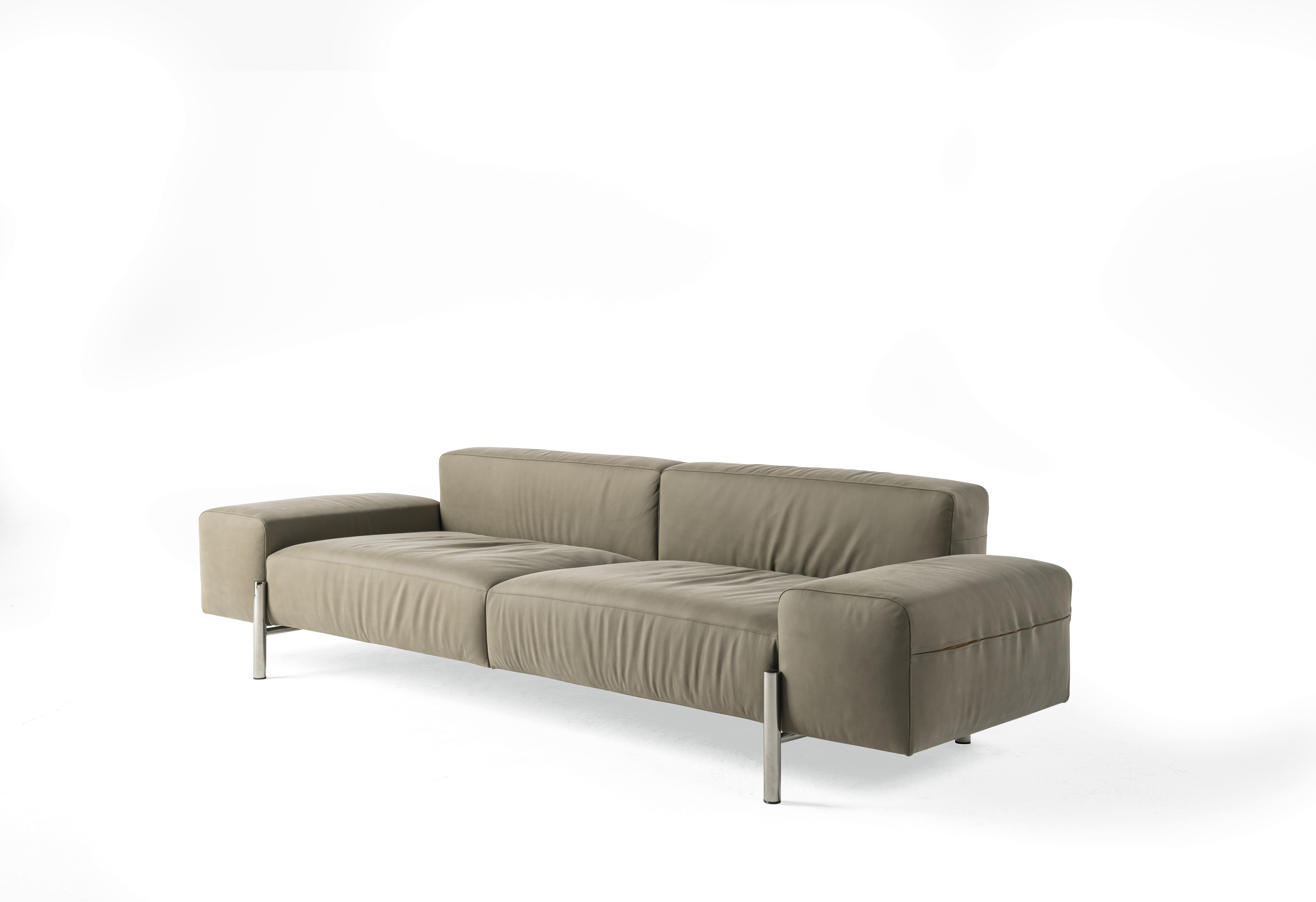 Modern 21st Century York Sofa in Nabuk by Gianfranco Ferré Home For Sale