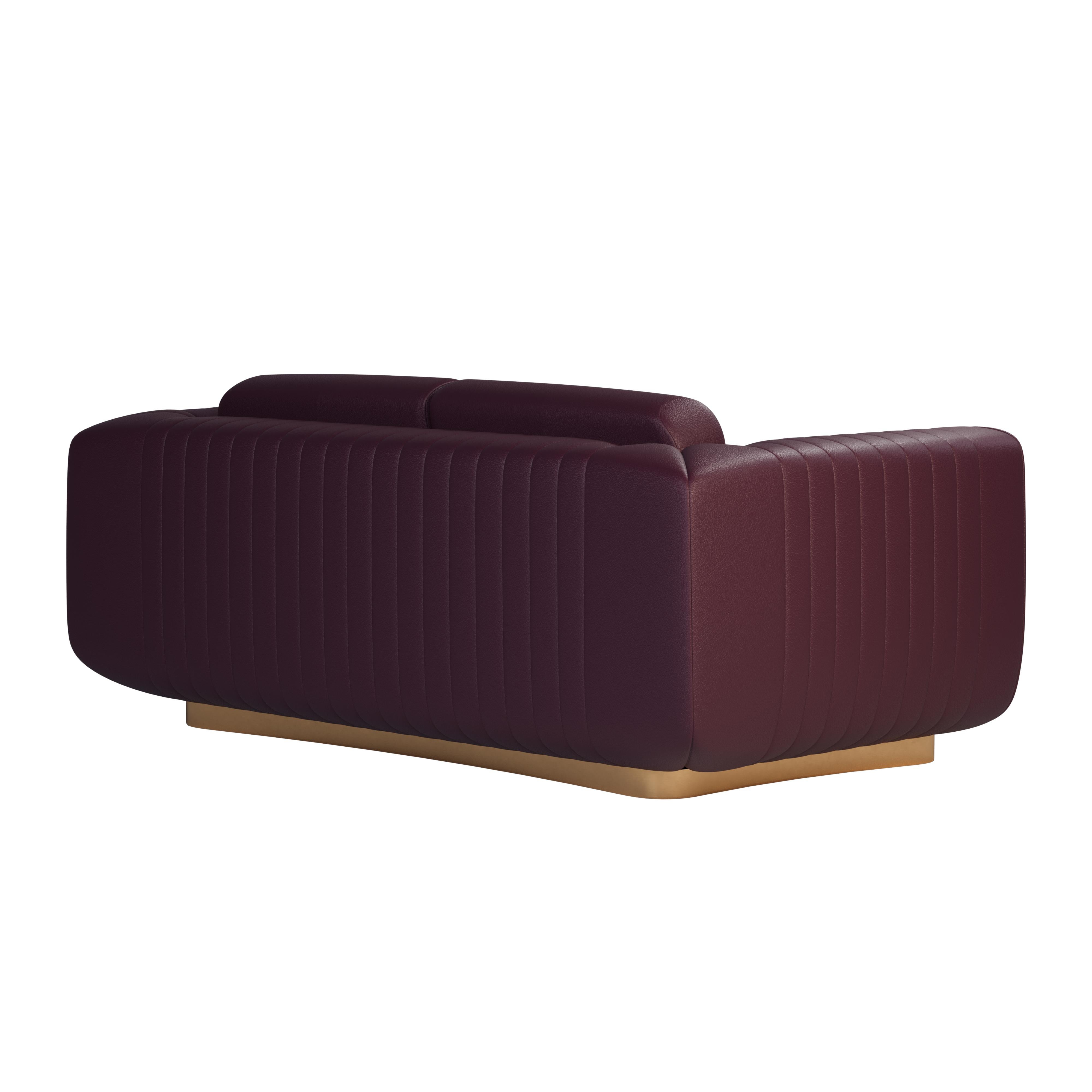 Lacquered 21st Century Yosemite II Sofa Leather For Sale