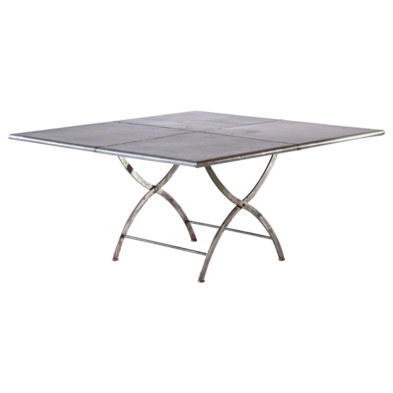 21st Century Zinc Garden Table For Sale at 1stDibs