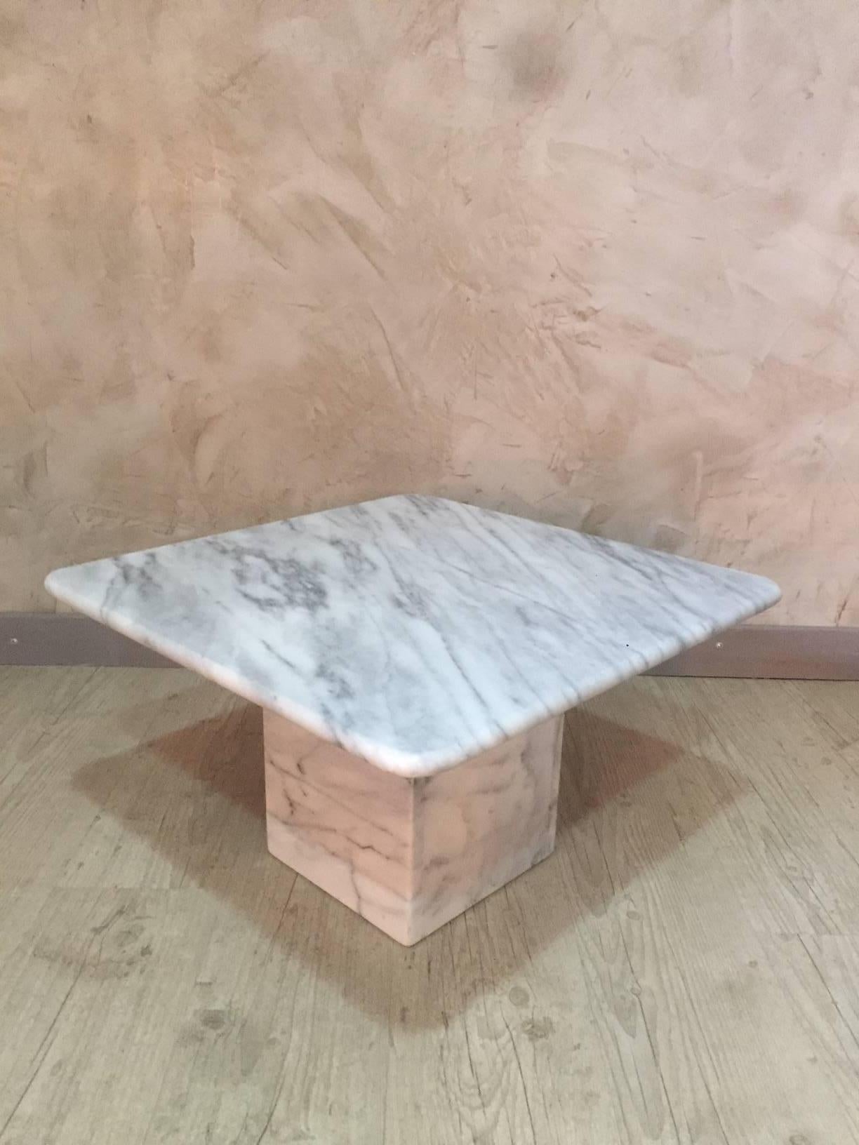 Modern 21st Century, White Carrara Marble Coffee Table
