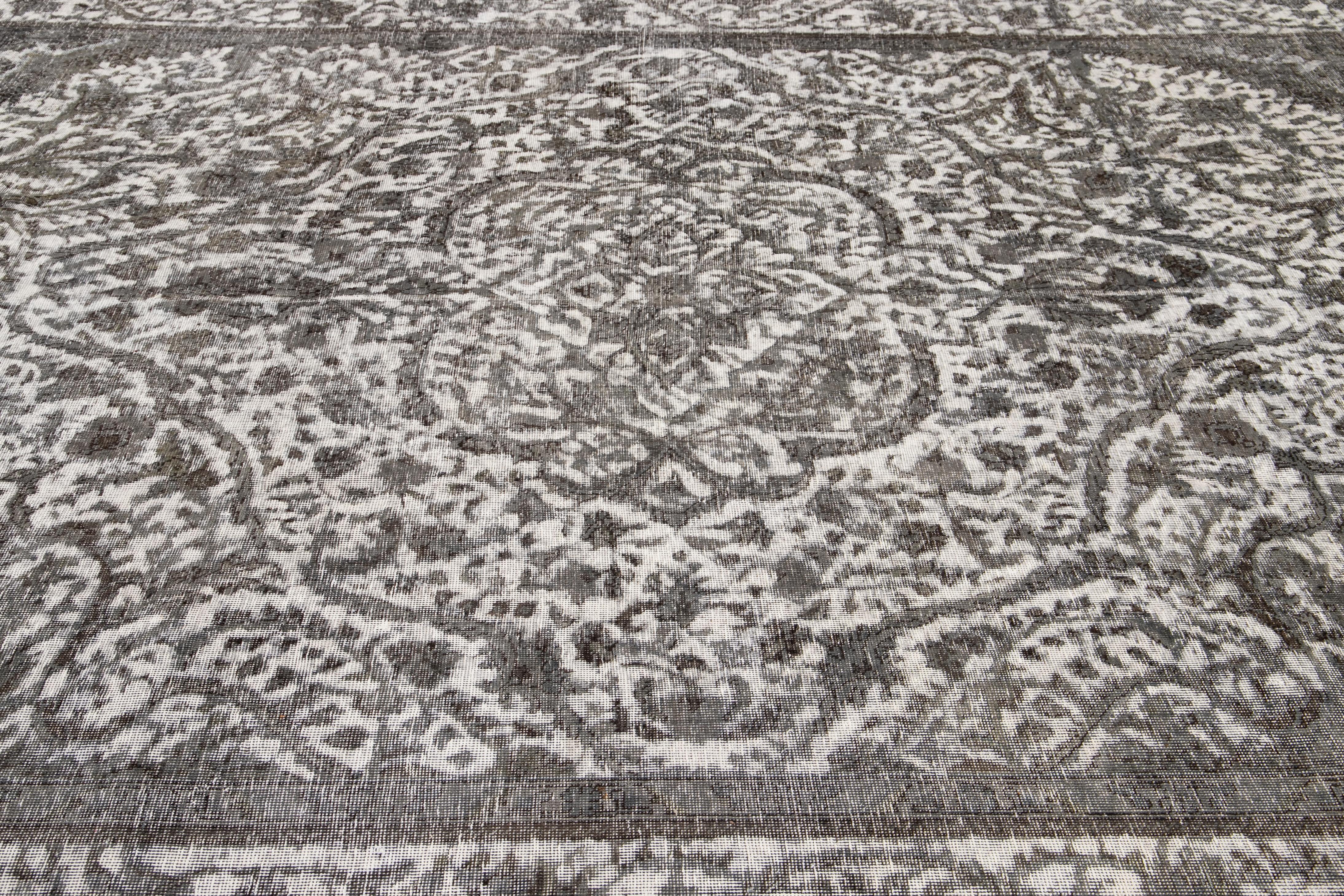 21st Century Modern Overdyed Wool Rug In Distressed Condition For Sale In Norwalk, CT