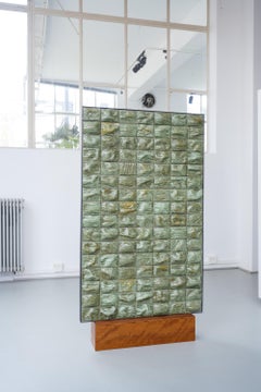 21st Ceramic Room Divider "Melon Skin" by Rem Atelier Organic Wood