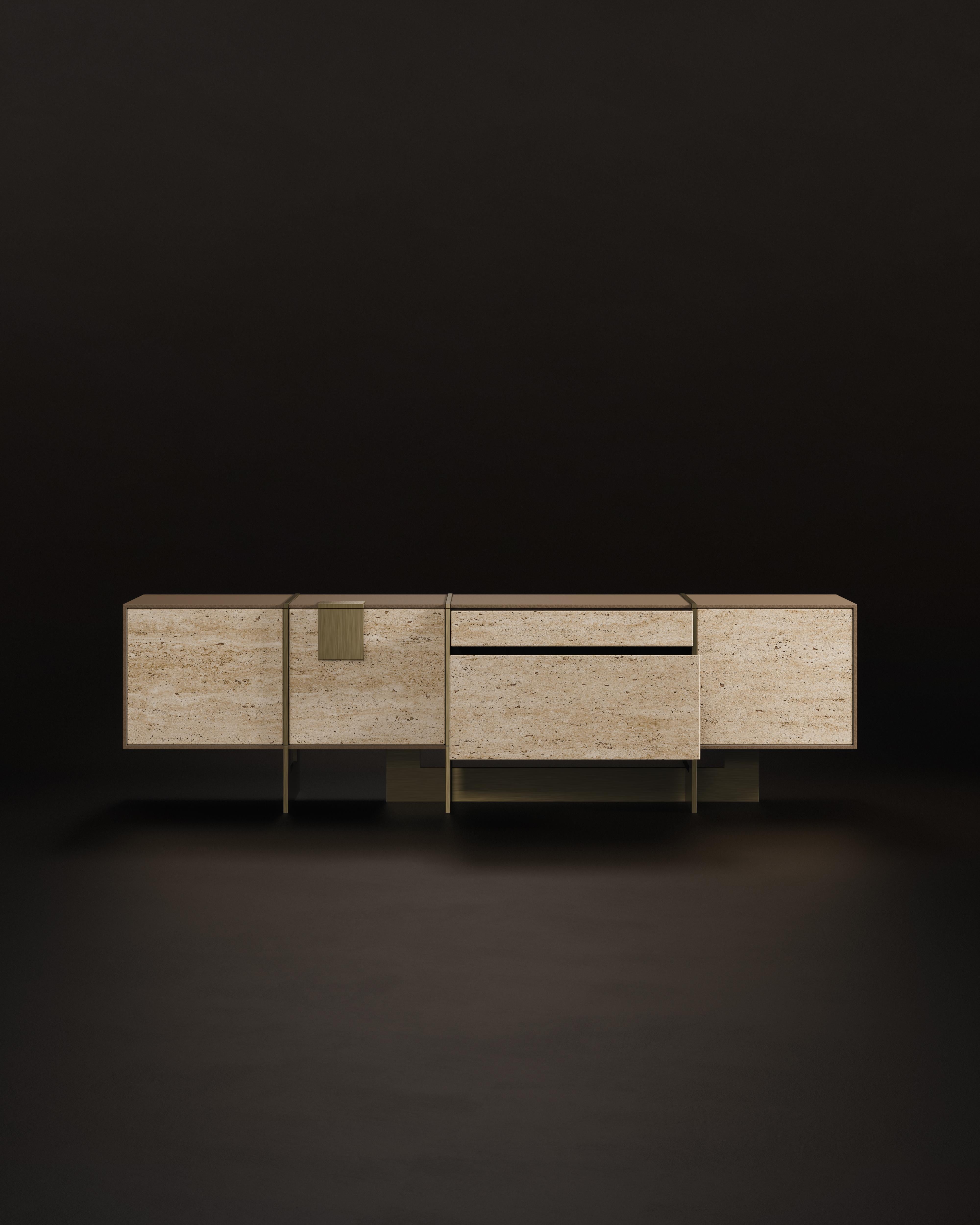 21st Coloma TV Unit American Grey Kenzo Made in Portugal by Porus Studio For Sale 4