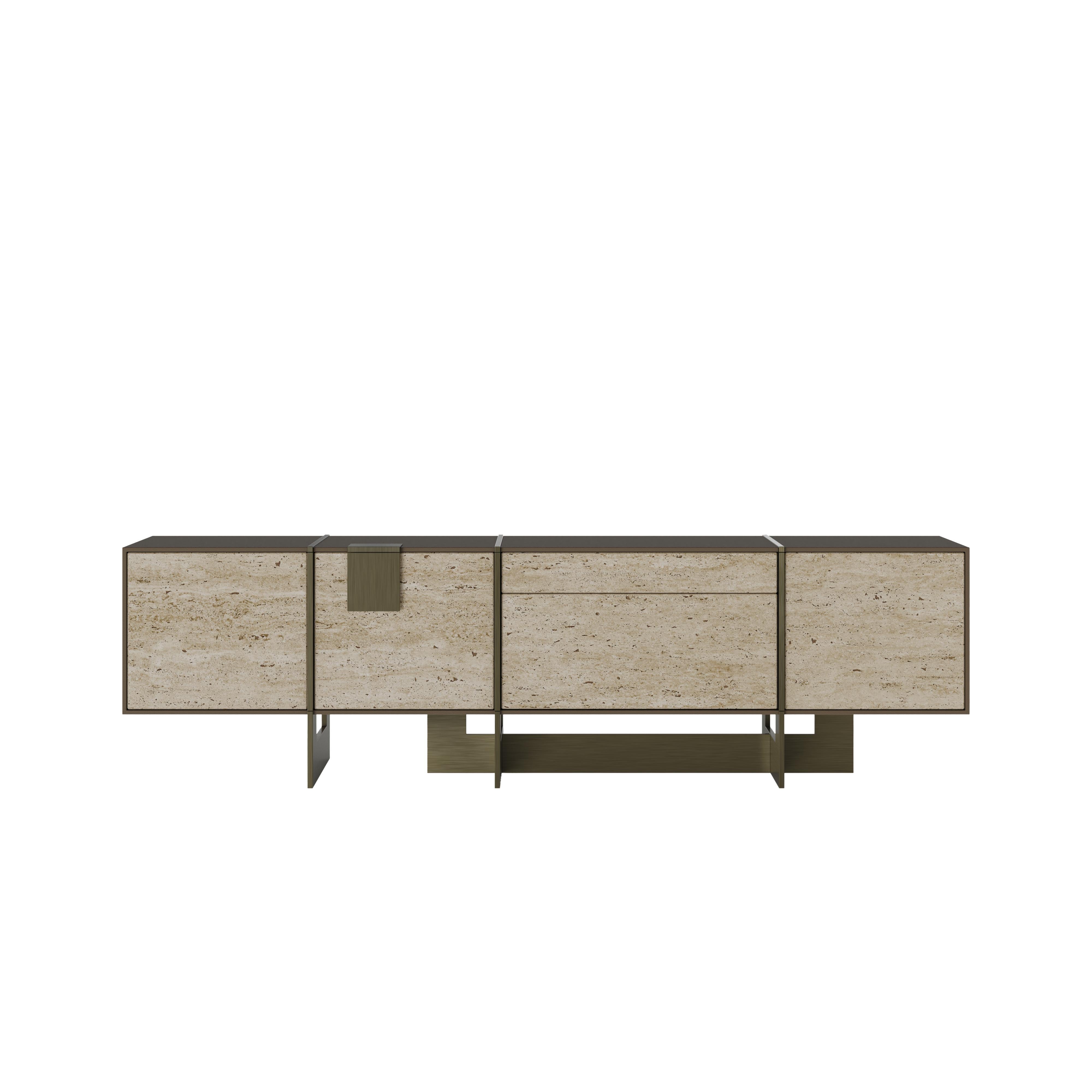 Portuguese 21st Coloma TV Unit American Grey Kenzo Made in Portugal by Porus Studio For Sale