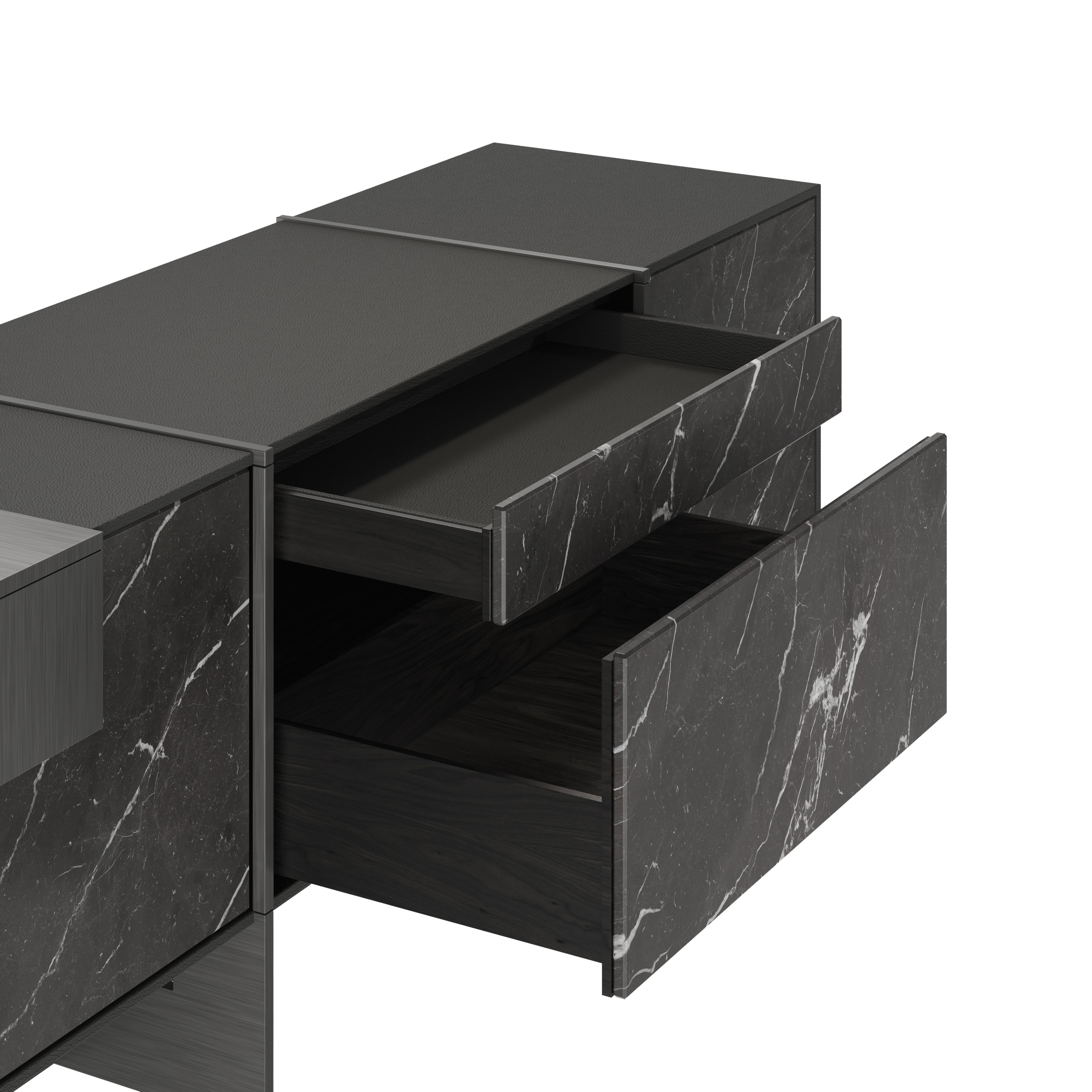 21st Coloma TV Unit American Grey Kenzo Made in Portugal by Porus Studio For Sale 3