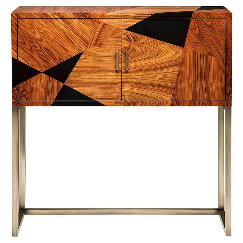 Geometry Cabinet, in Ebonized Sikomoro Wood, Handcrafted in Portugal by Duistt