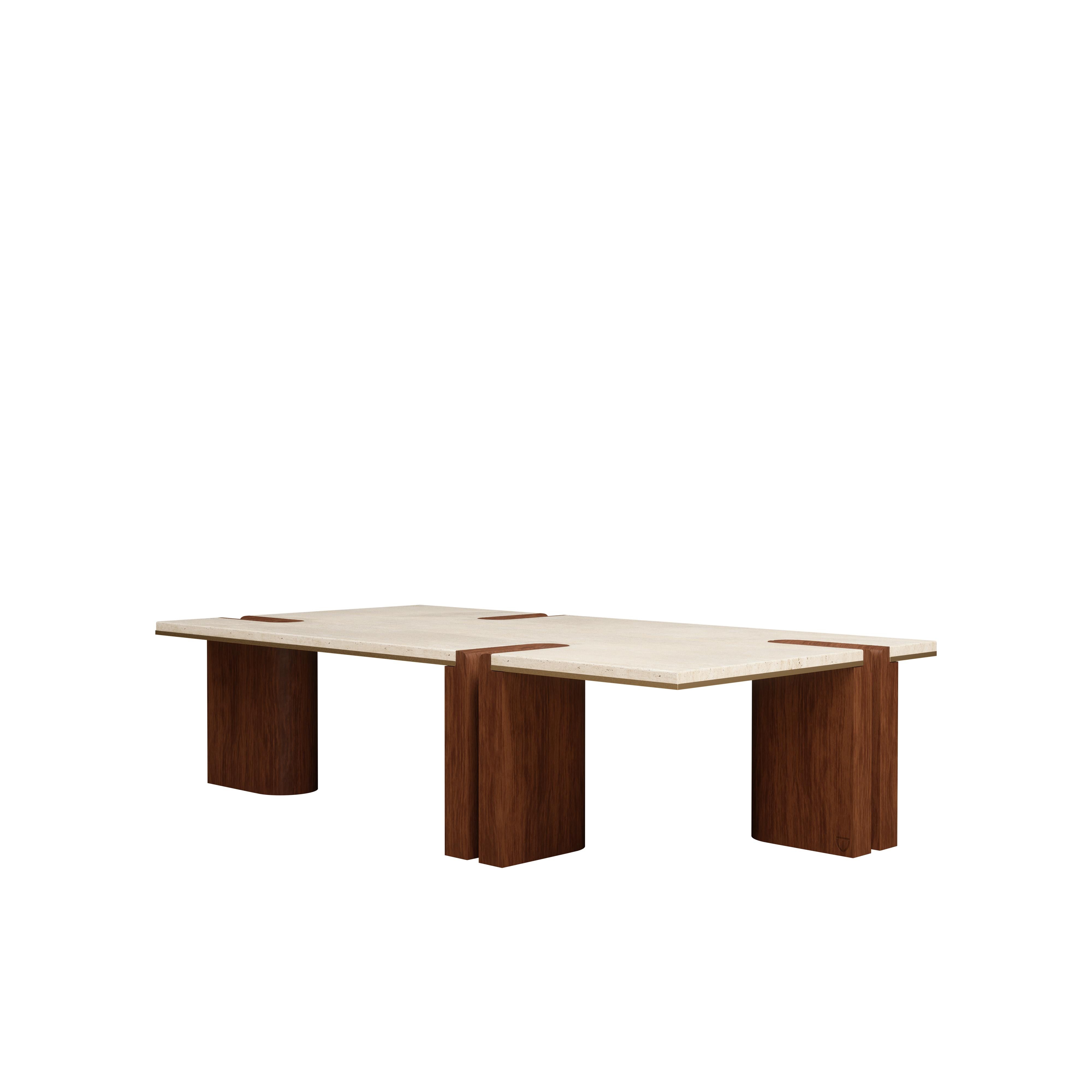 21st Grenville Center Table Tavetine Walnut Wood In New Condition For Sale In RIO TINTO, PT