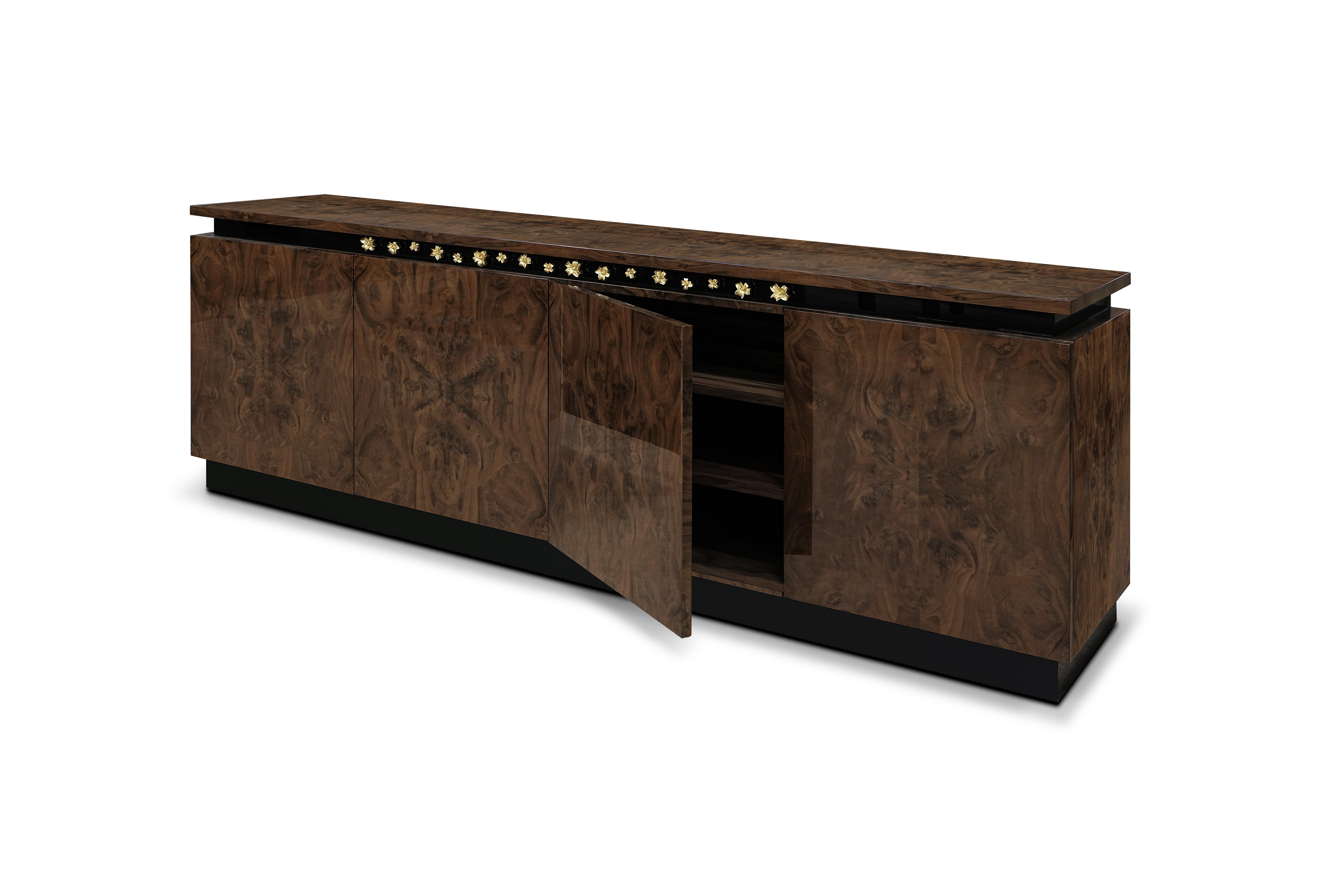 Portuguese 21st Century Mid-Century Modern Figen Figen Sideboard Walnut Root For Sale