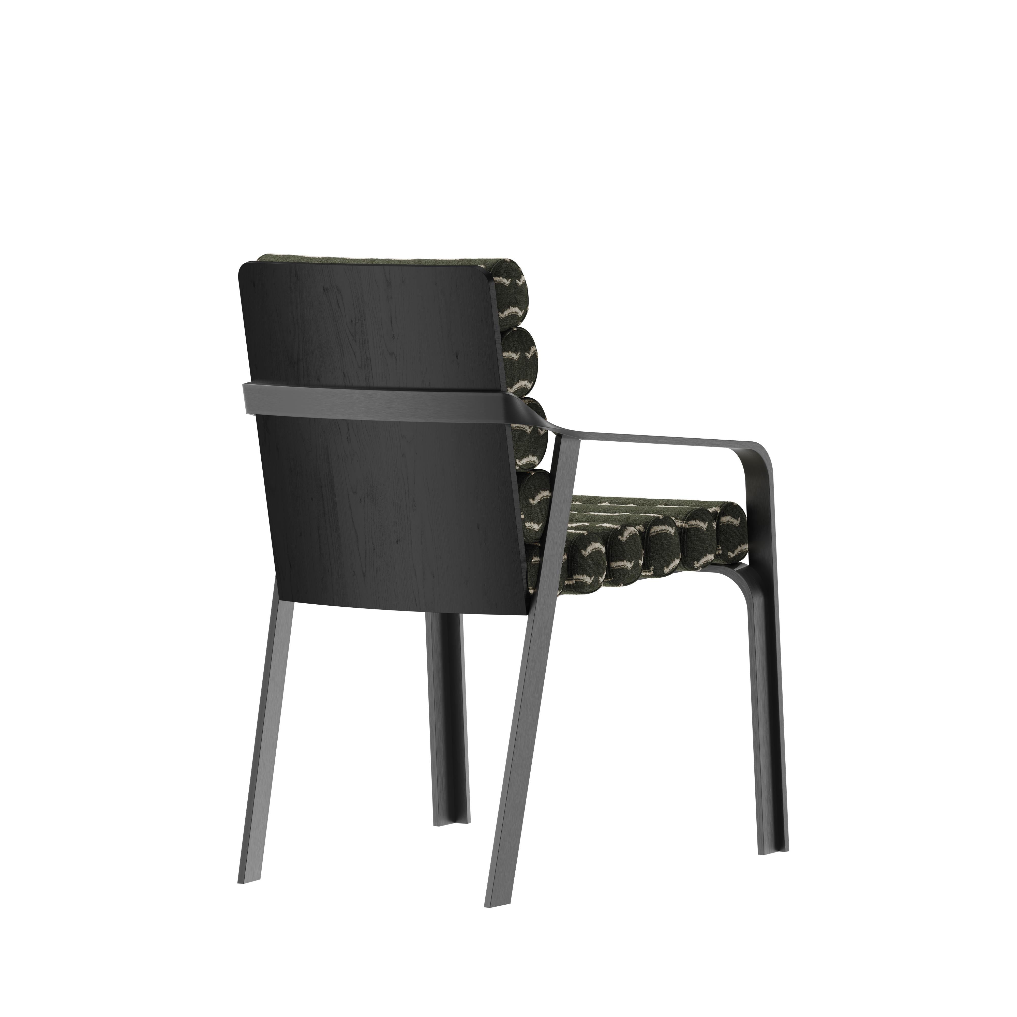 21st Ohio Dining Chair Nubuck Brass Handmade in Portugal by Porus Studio For Sale 11