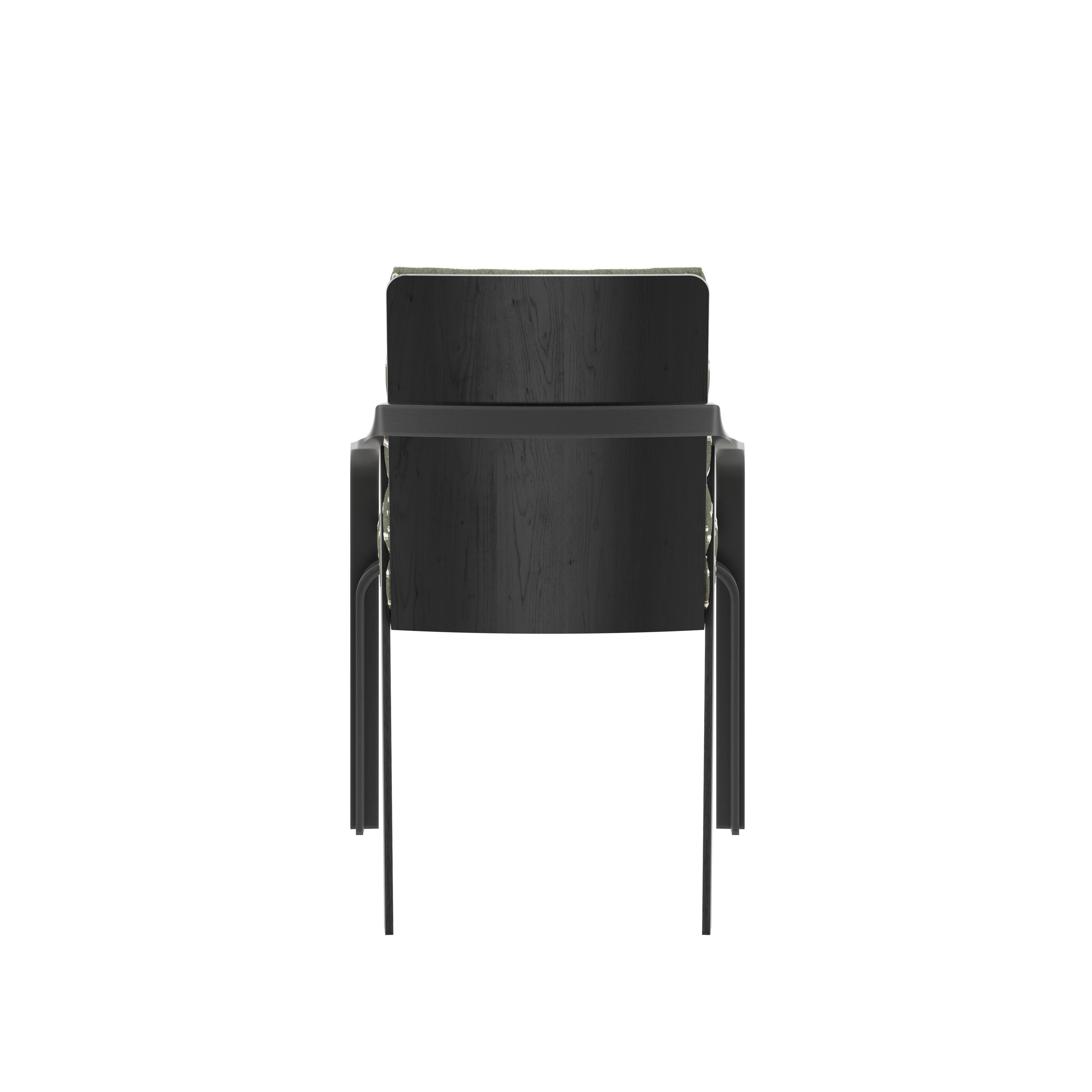 21st Ohio Dining Chair Nubuck Brass Handmade in Portugal by Porus Studio For Sale 12