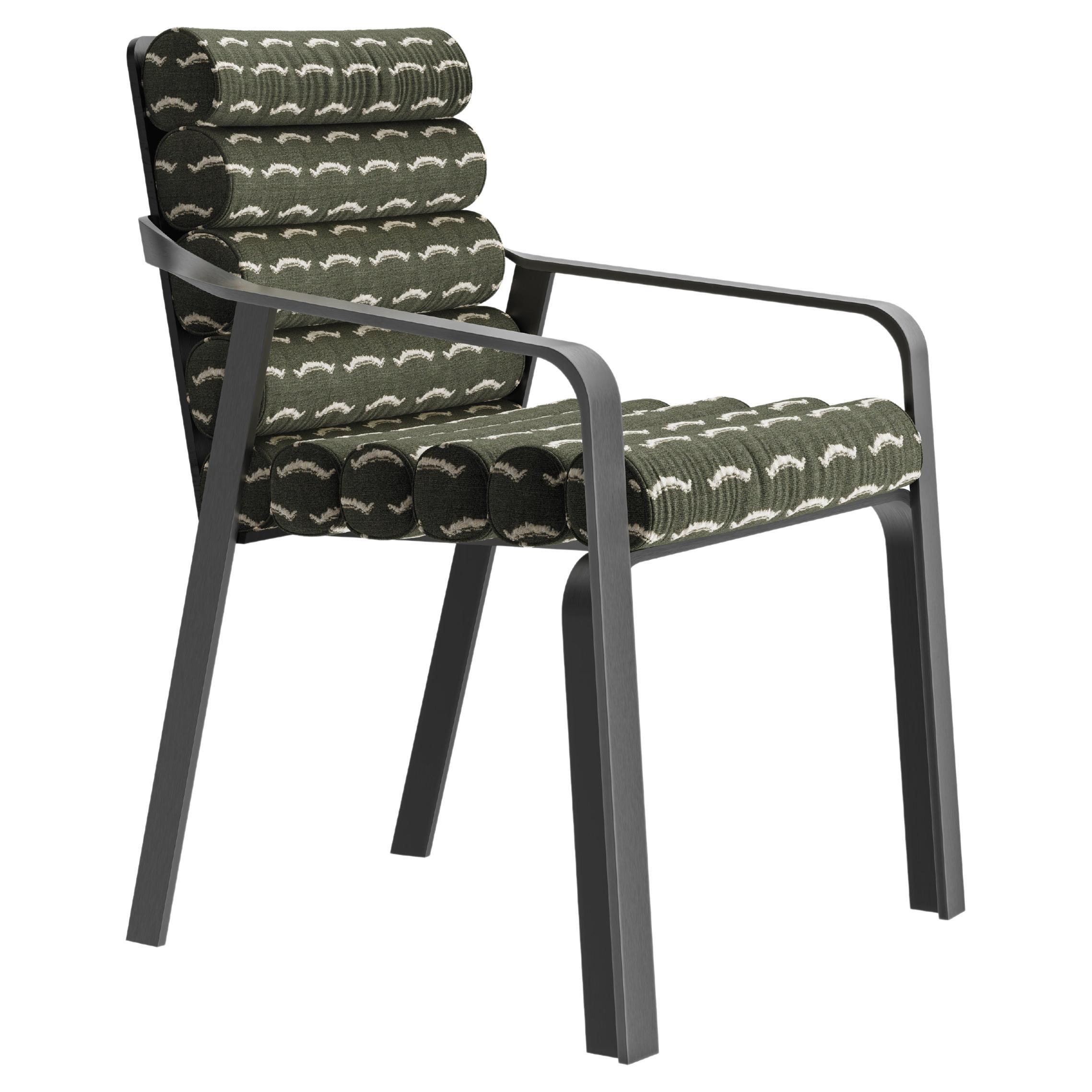 21st Ohio Dining Chair Nubuck Brass Handmade in Portugal by Porus Studio For Sale