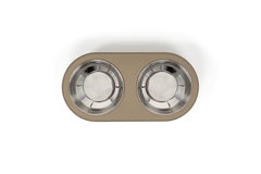 21st Pet Bowl Small aus Holz und Kalbsleder