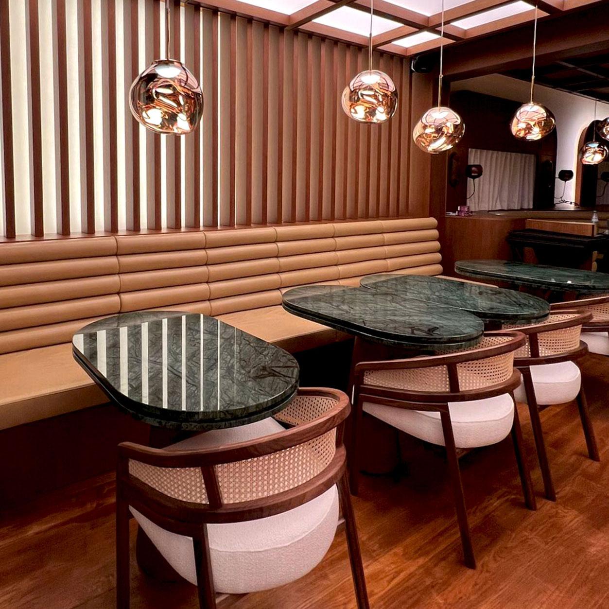 Contemporary 21st Rattan Spencer Dining Chair Wood Handmade in Portugal by Wood Tailors For Sale