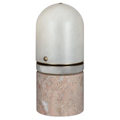 21. Russell-Tischlampe, Alabaster Emperador, handgefertigt in Portugal von Porus Studio