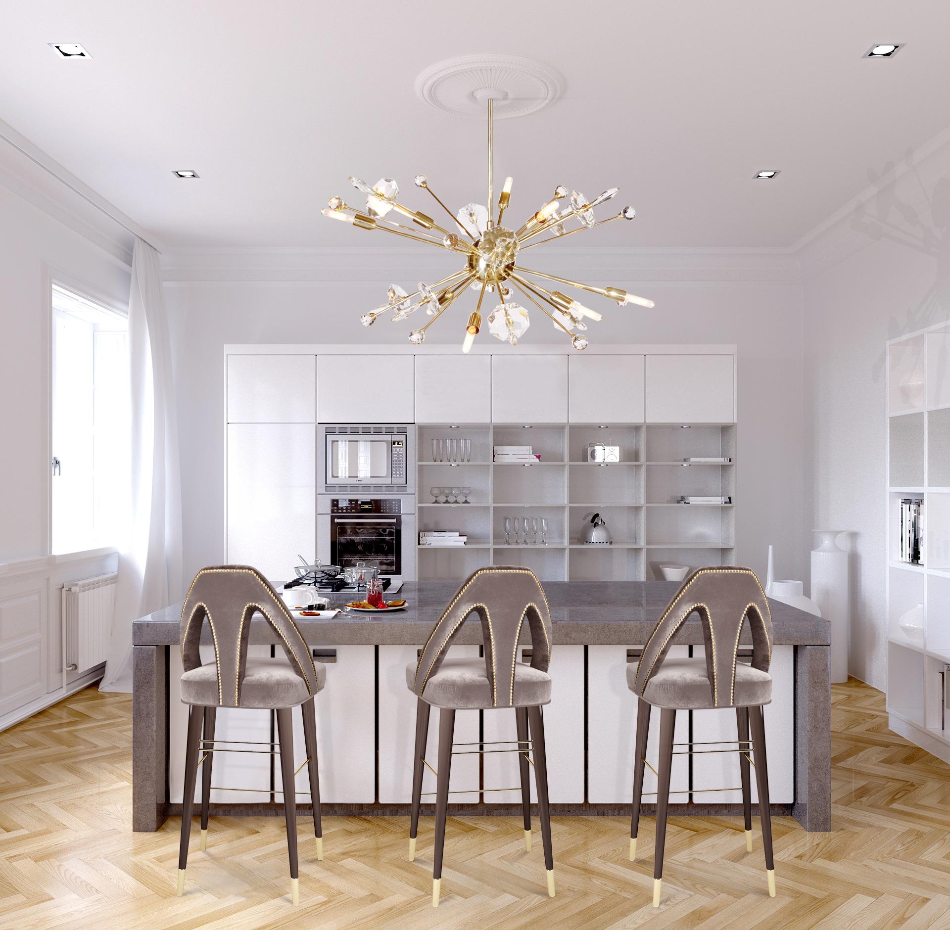 21st Sirius Lampada a Sospensione in Ottone e Cristallo Made in Portugal di Creativemary in vendita 3