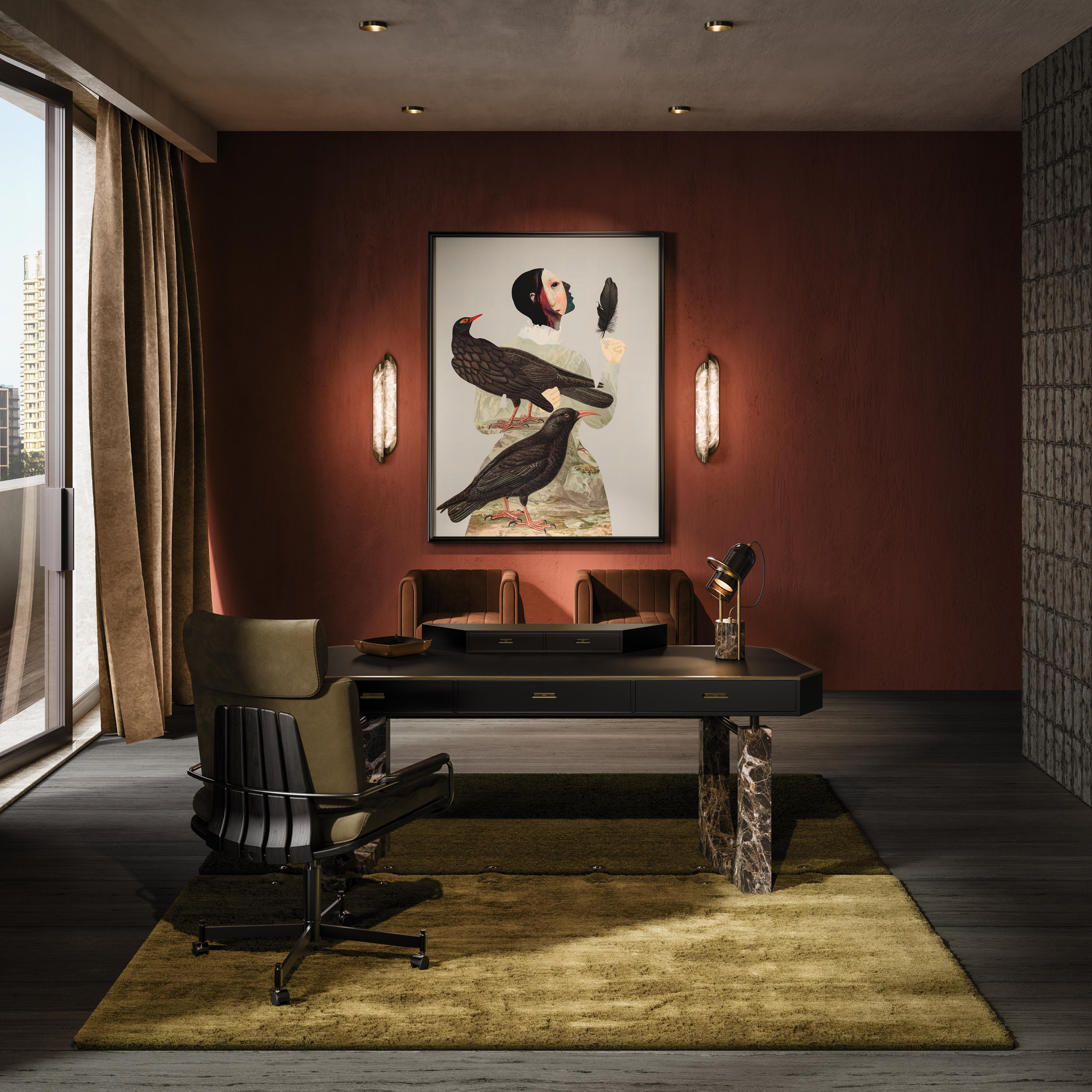 Wood Tailors Club designs Thomas II office chair. 

Designed for meaningful meetings and crucial decisions making, the Thomas Office Chair tributes Thomas Brassey. Brassey was a prestigious member of the privileged Brooks' Gentlemen Club, he was