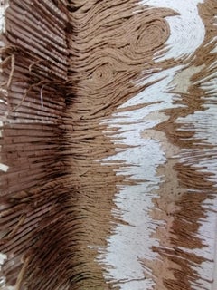 21st Wall Paper Sculpture "Untitled" by Genaro Bastardo Organic White