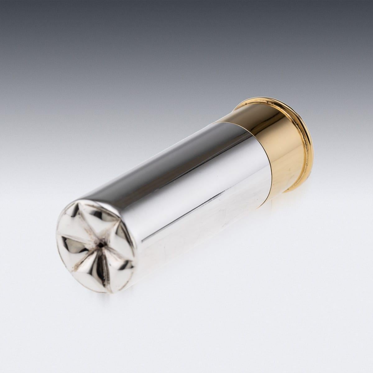 21stC English Novelty Set Of 10 Shotgun Shaped Solid Silver Butt Markers In Case For Sale 4