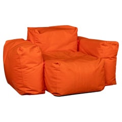 Sillón italiano Cappellini "Superoblong" naranja del siglo xxi Por Jasper Morrison c.2004