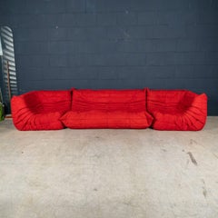 21stC Red "Togo" Sofa Suite By Michel Ducaroy For Ligne Roset c.2000