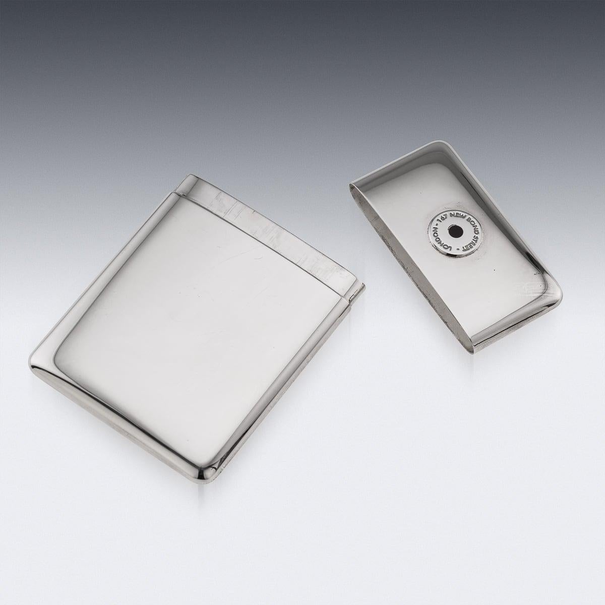 Portacarte da scrivania a busta e custodia in argento massiccio del 21° secolo, Asprey & Co. C.C. in vendita 10