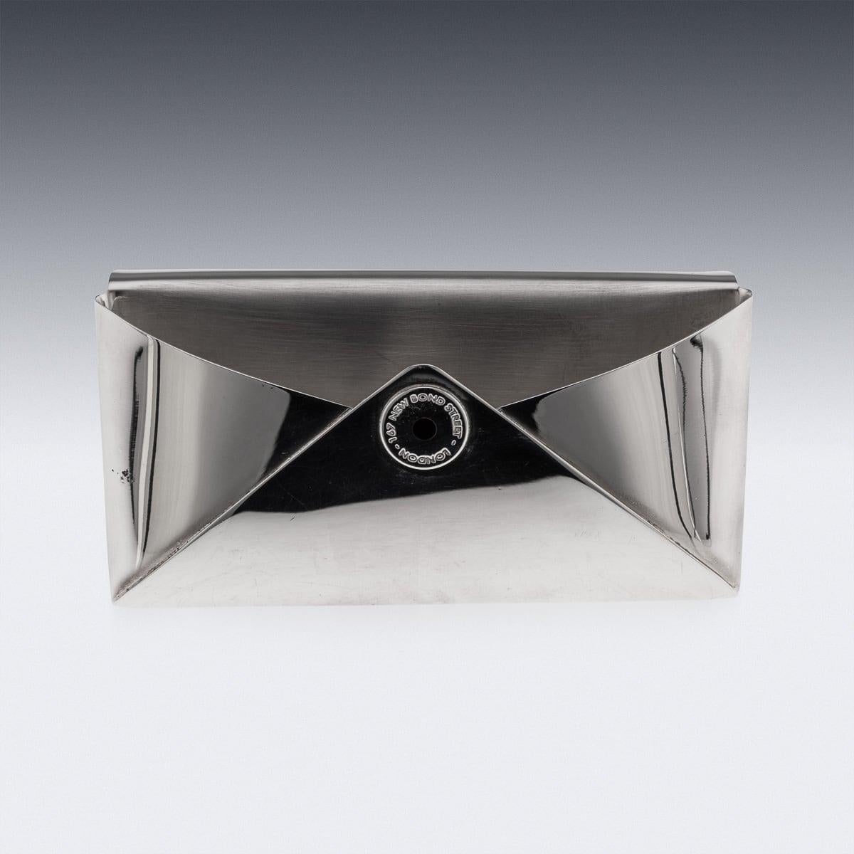 Britannico Portacarte da scrivania a busta e custodia in argento massiccio del 21° secolo, Asprey & Co. C.C. in vendita