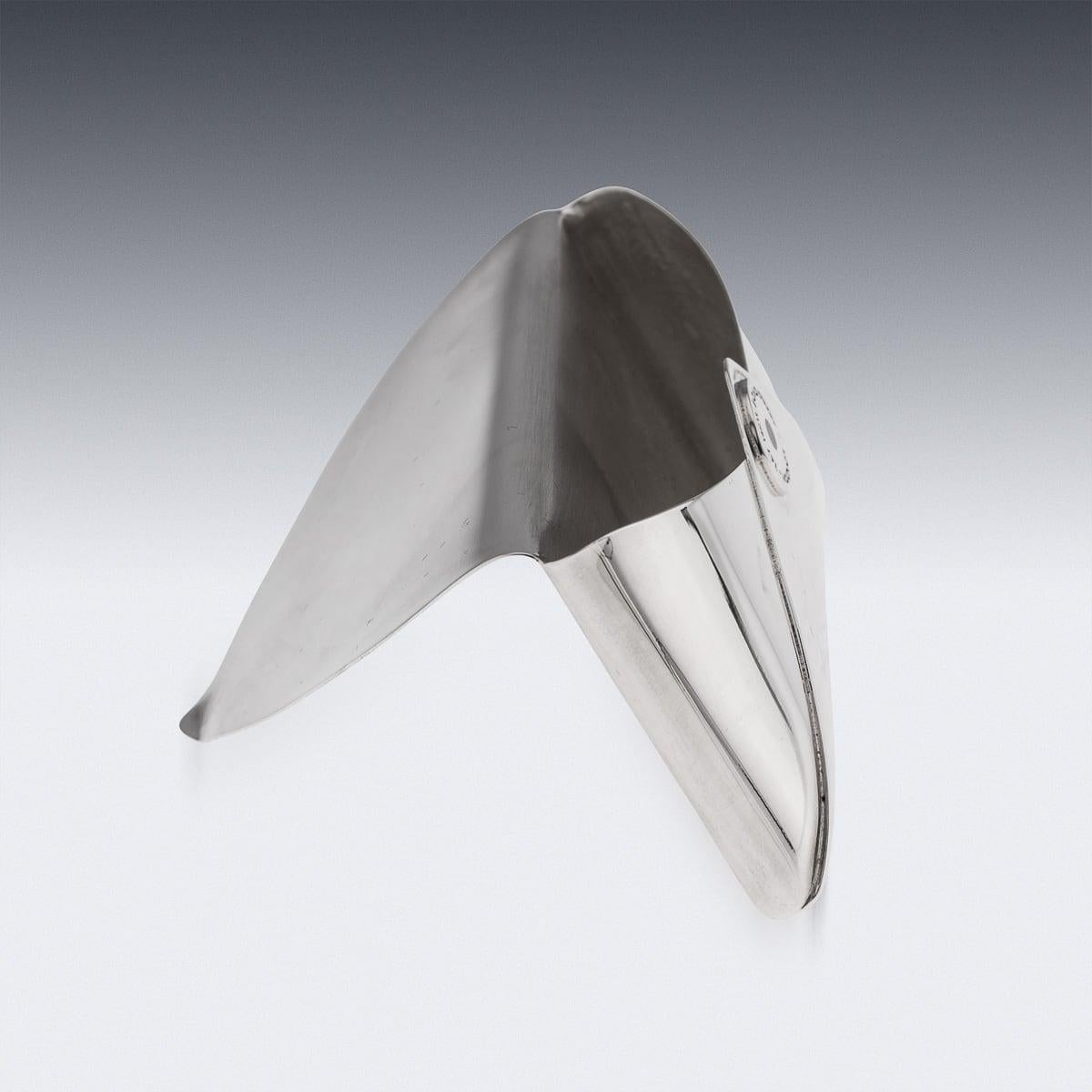 Argento Portacarte da scrivania a busta e custodia in argento massiccio del 21° secolo, Asprey & Co. C.C. in vendita