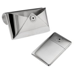 Tarjetero y estuche de bolsillo de plata maciza del siglo XXI, Asprey & Co c.2006