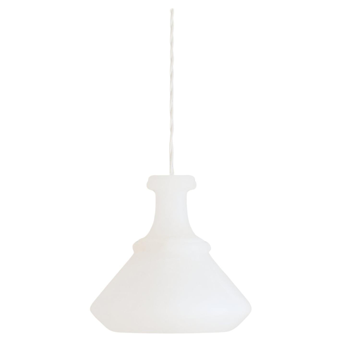 21th C Dollia Pendant Alabaster Lamp by French Designer Marine Breynaert