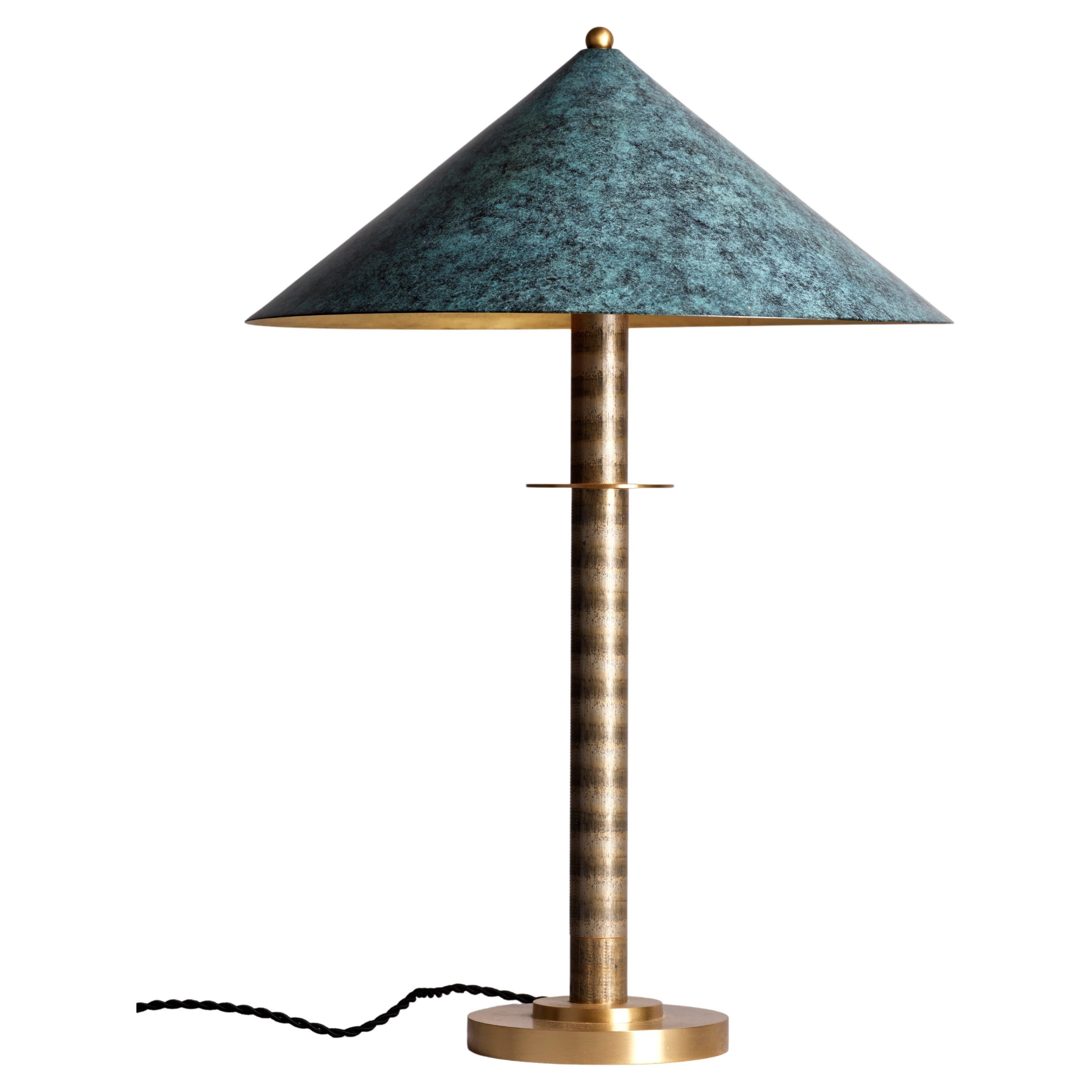 21th C LouisaII Table Lamp Patinated Brass and Bronze by Marine Breynaert