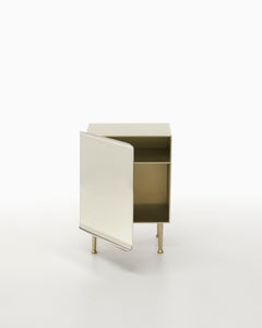 21st Century FUCINA "356" by Pauline Deltour, Bedside Table Champagne Metal