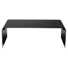 21th Century Black Metal Polished Steel Coffee Table (prototype)