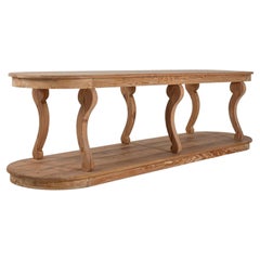 21th Century Bleached Wood Pitch Pine Tapistry Table