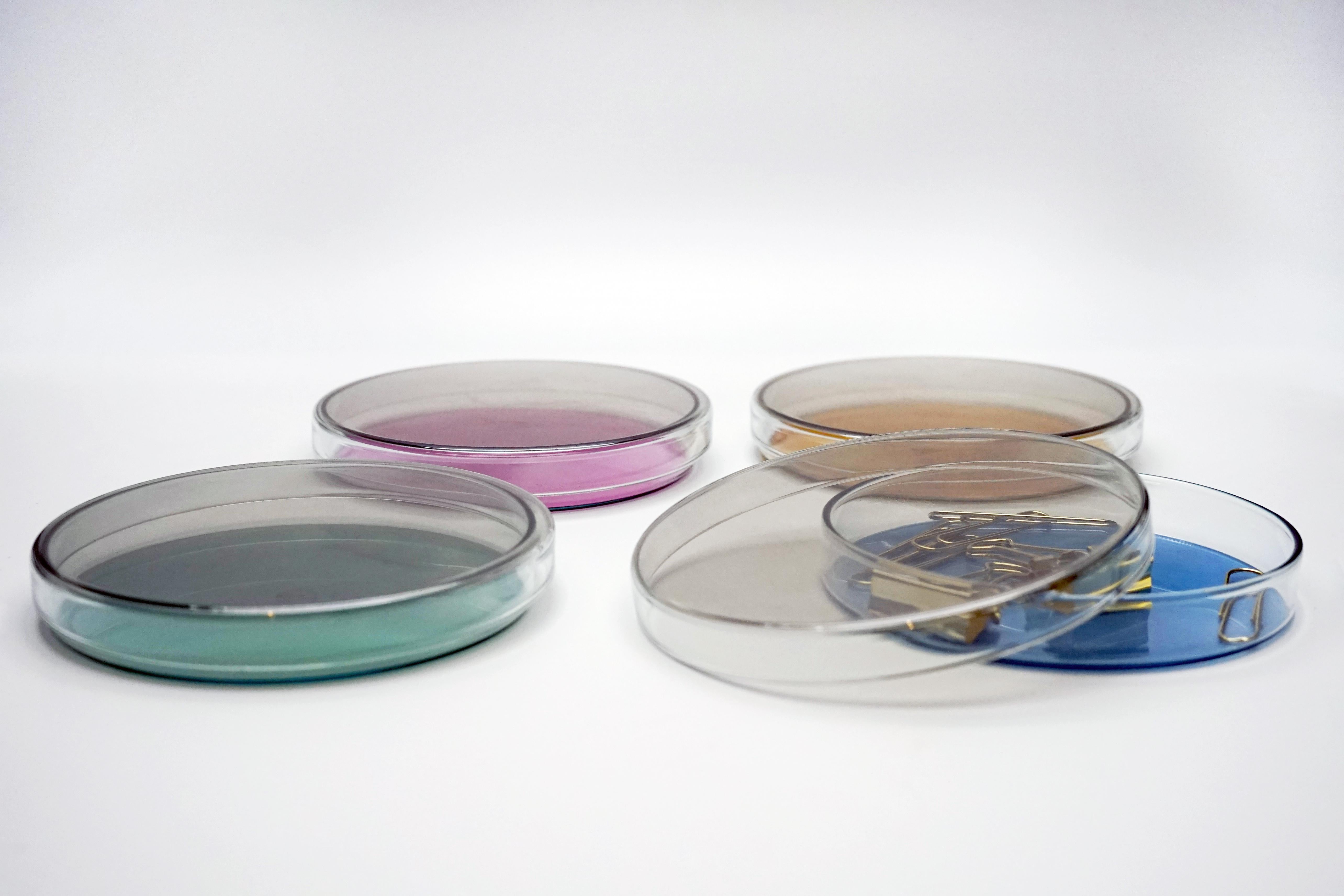 21th Century Borosilicate Glass Box Set Handpainted, Four Moons by Kanz 6