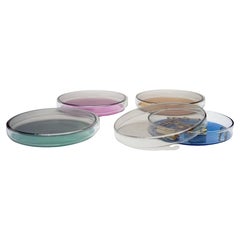 Borosilikat-Glasschachtel-Set des 21. Jahrhunderts, handbemalt, Vier Monden von Kanz