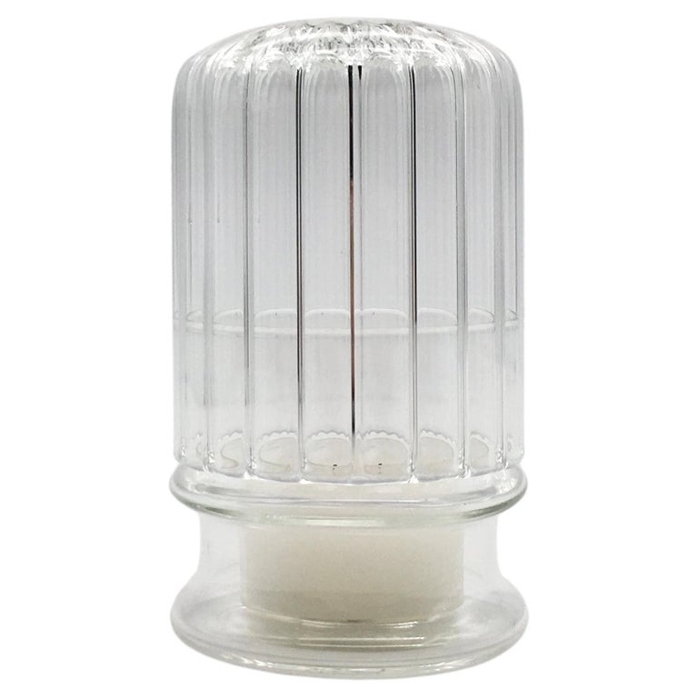 21th Century, Borosilicate Glass Candle Lamp MOSCARDINO, Handcrafted