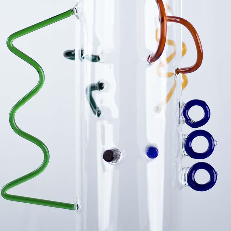 Modern Glass Vessel by Diego Olivero Studio For Sale