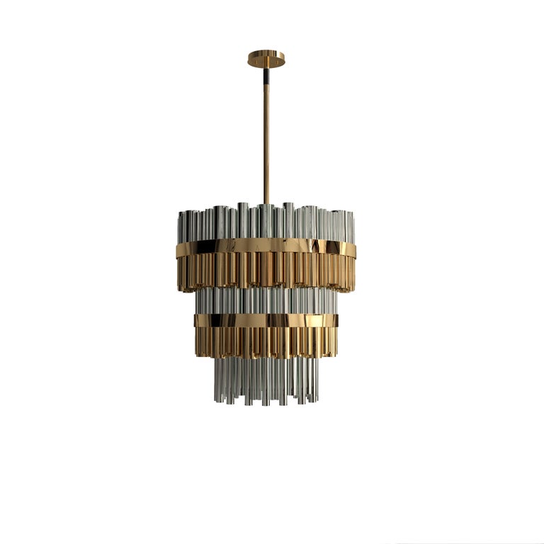 21th Century Brass Granville Chandelier For Sale at 1stDibs