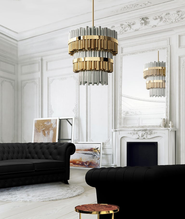 21th Century Brass Granville Chandelier For Sale at 1stDibs