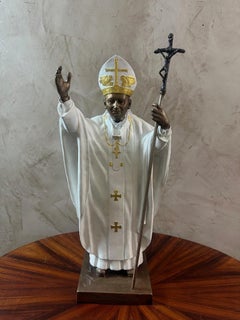 21th century Bronze Sculpture of the Pope Signed by Christian Maas, 2005s