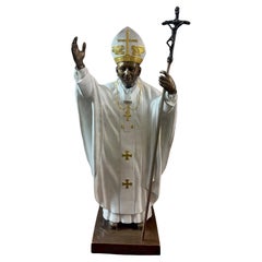 21th century Bronze Sculpture of the Pope Signed by Christian Maas, 2005s