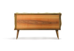 FUCINA "TACTUS" Cabinet Walnut Distorsioni Consolle Oxidized Bronze Finished