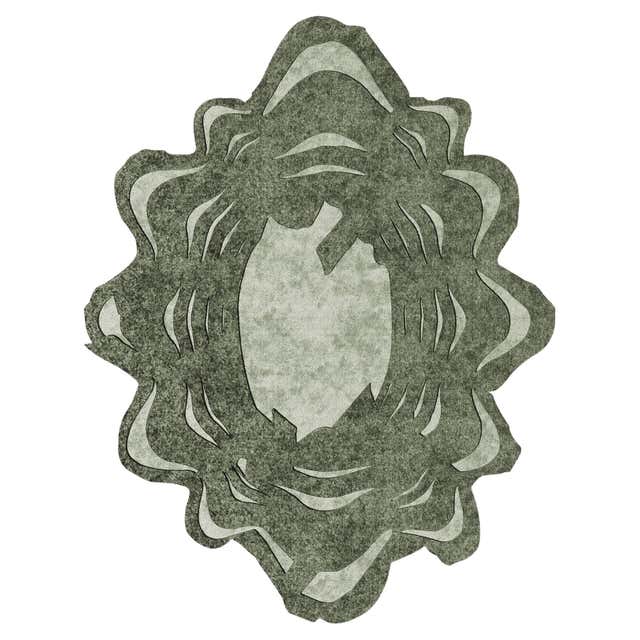 Organic R Shaped Rug Contemporary Design Organic Shaped Hand-Tufted Rug iCream For Sale at ...