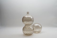 21st Century Decorative Blow Glass Bottle, Bronze Color, Kanz Architetti