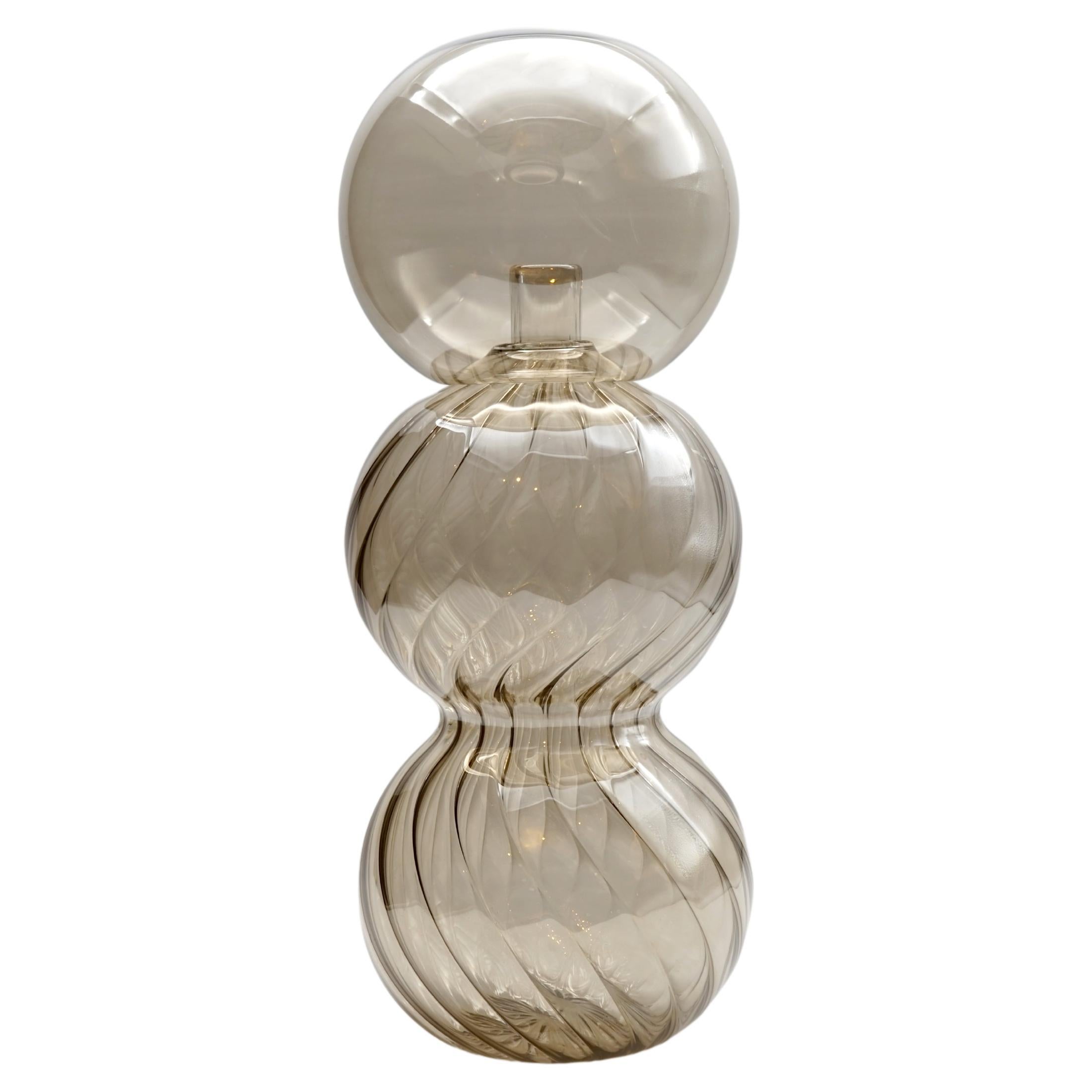 21st Century Decorative Blow Glass Bottle, Bronze Color, Kanz Architetti
